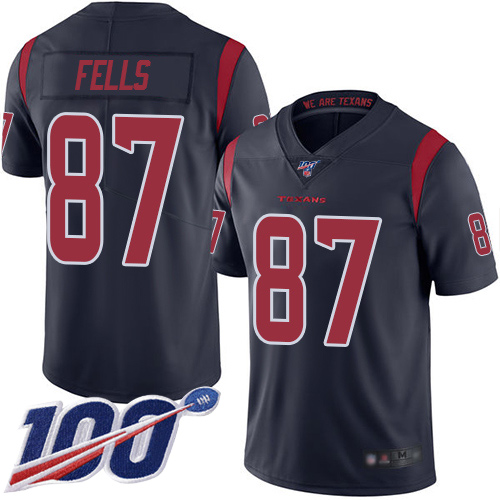 Houston Texans Limited Navy Blue Men Darren Fells Jersey NFL Football #87 100th Season Rush Vapor Untouchable->houston texans->NFL Jersey